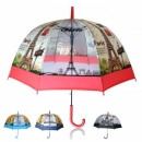 563 Автоматичен дамски чадър за дъжд стил Paris 8 ребра 80см диаметър