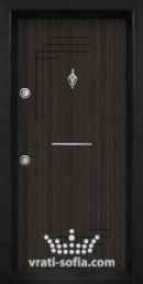 Блиндирана входна врата Т111, цвят Черна перла