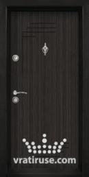 Блиндирана входна врата T-111, цвят Черна перла