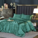 Soft Green Висококачествен Спален Комплект от Сатен 4 Части