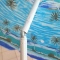 2277 Плажен чадър с чупещо рамо Палми