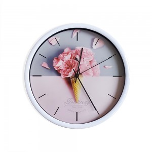 2038 Стенен кръгъл часовник Сладолед от цветя