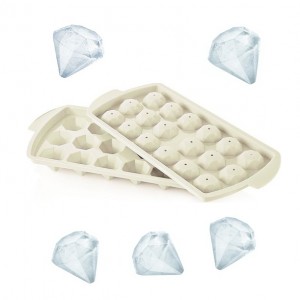 Пластмасова форма за лед с капак ДИАМАНТ, 18 гнезда форми за лед диамант