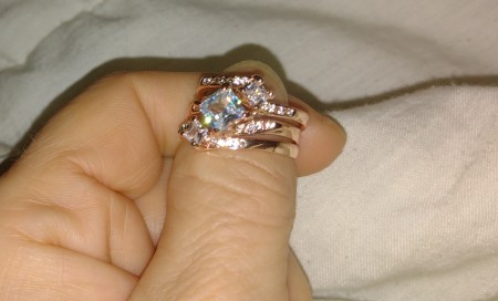 Троен пръстен с диаманти